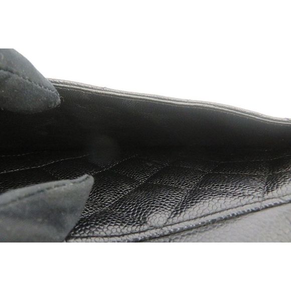 Chanel Caviar Gold Chain Rank A Tote Bag Coco Mark Black - Picture 7 of 10